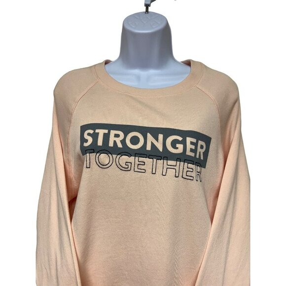 NEW! Peloton Unwind Peach Stronger Together Sweatshirt Women's Size Medium - Picture 3 of 13